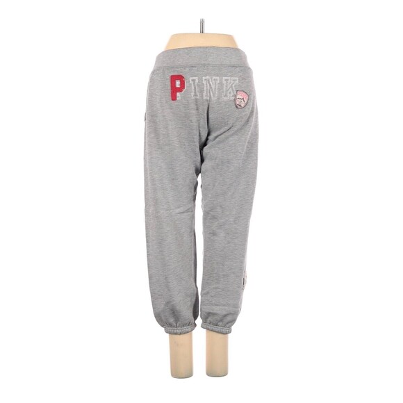 VICTORIA'S SECRET PINK Solid Gray Crop Jogger Athleisure Sweatpants - S - Picture 2 of 2
